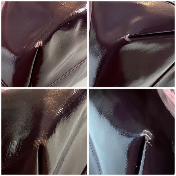 Kate Spade Ash Street Logo Triple Compartment Tote GUC Cotton Twill Leather Trim - Picture 12 of 14